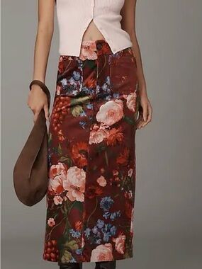 Anthropologie The Colette Corduroy Maxi Skirt